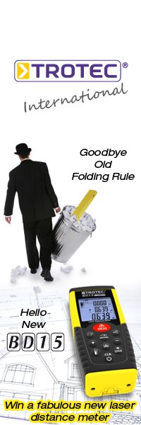 Man in a bowler hat carrying a folding rule in a bin