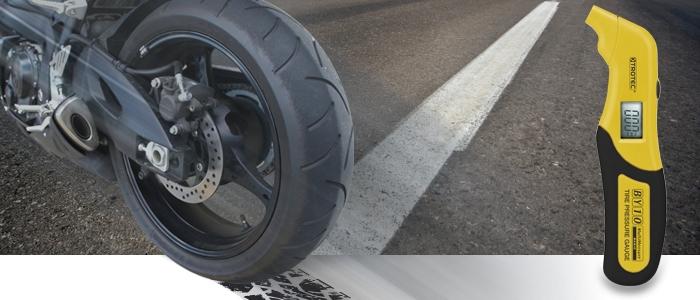The right tyre pressure for your motorcycle - with the tyre pressure gauge from Trotec