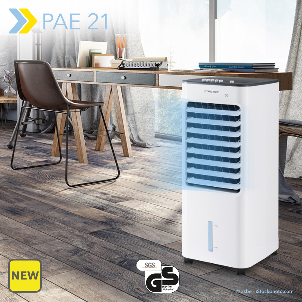 The NEW PAE 21 Aircooler cools energyefficiently and without chemical