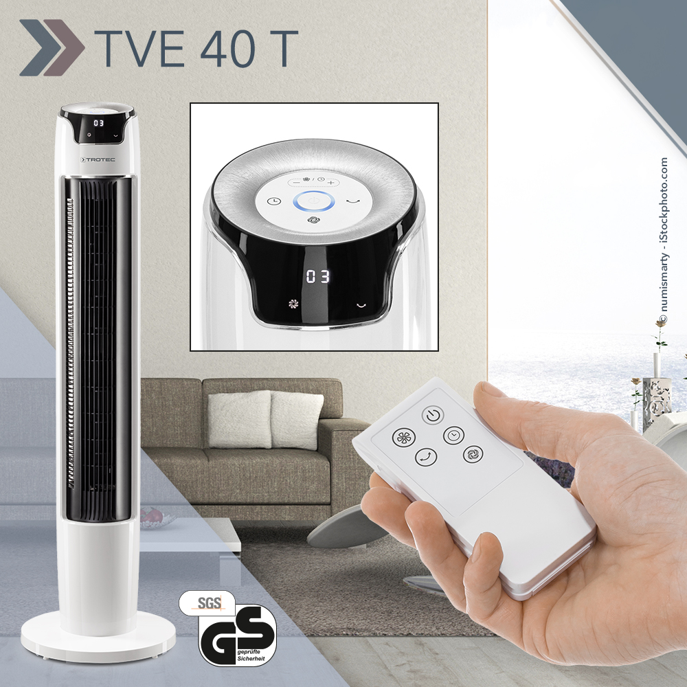 TVE 40 T Tower fan: a fresh design for fresh air – finally available again