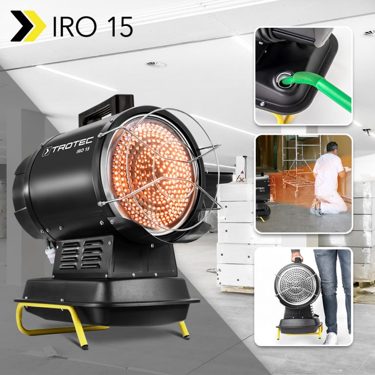 NEW IRO 15 infrared radiant heater powerful radiant heat plus economical oil firing