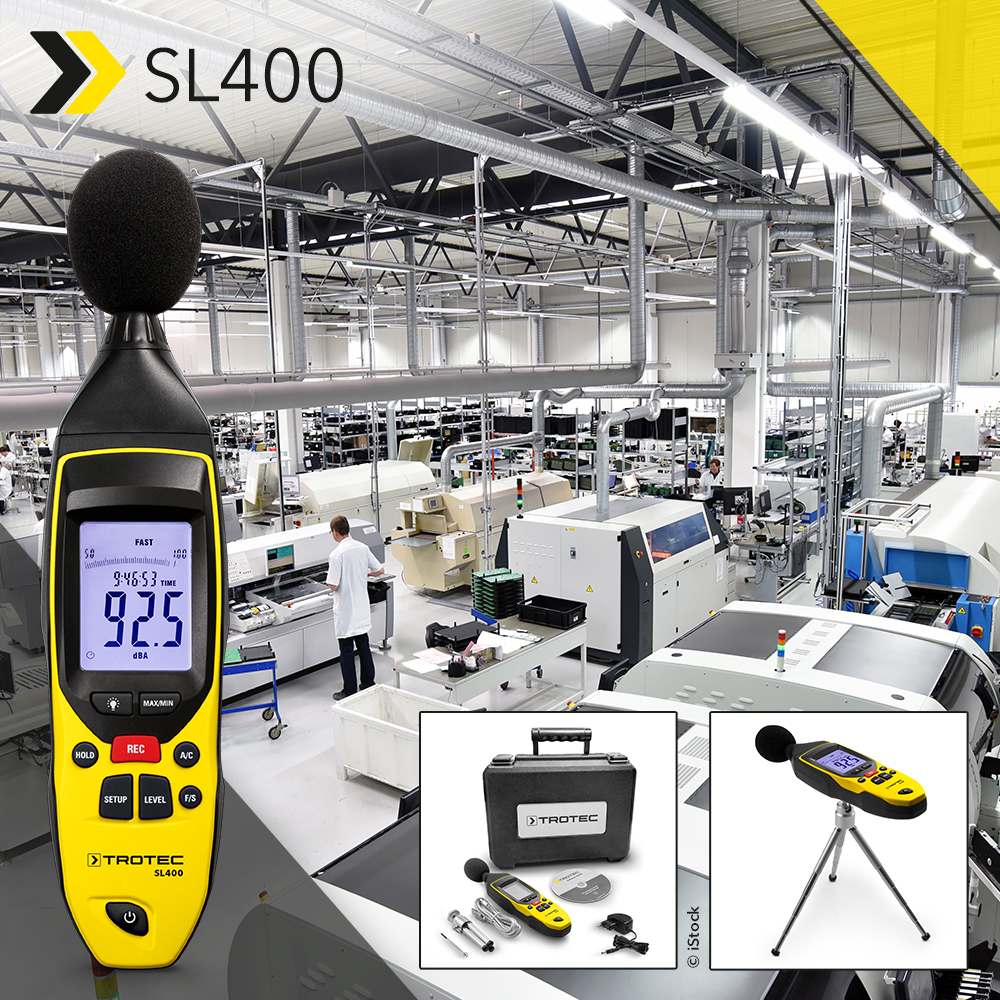 Sound level measuring device SL400 for professional documentation of