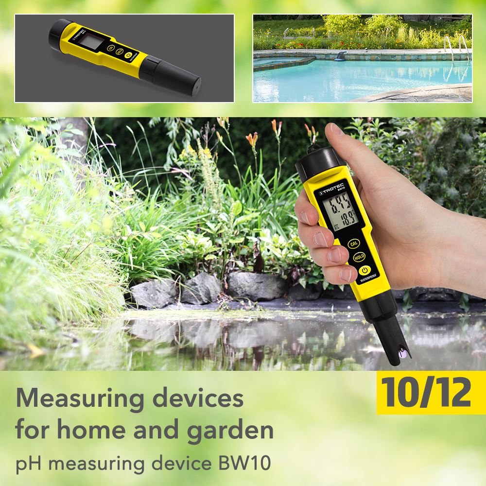 How to reliably check the pH value in the pool and pond – with the measuring device in Trotec brand quality