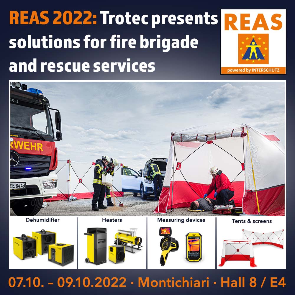 Trotec presents solutions for fire and rescue services at REAS 2022