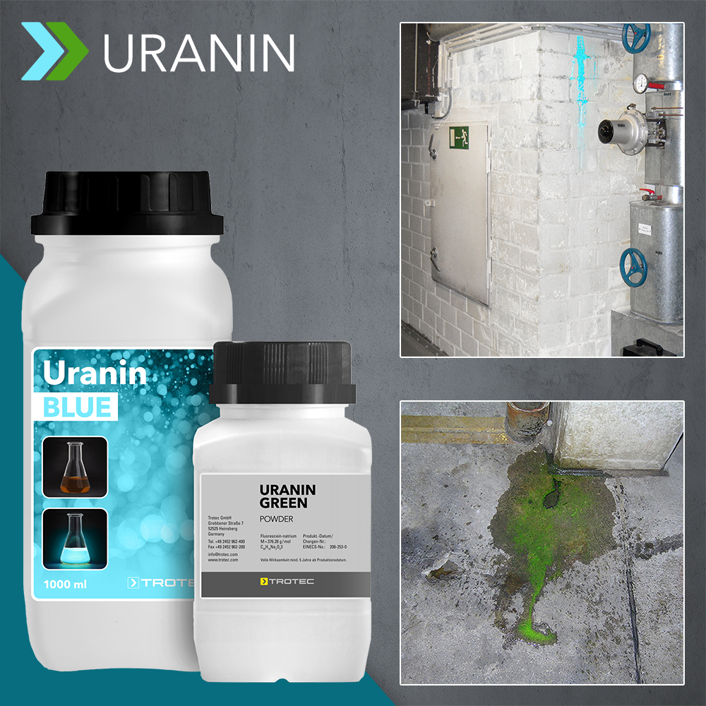 Trotec Uranine now twice as good for leak detection or flow path
