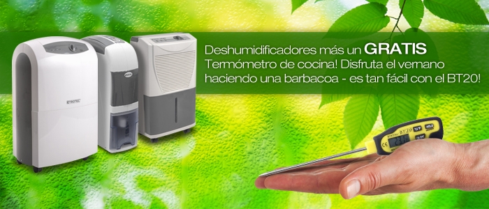 Nuestros deshumidificadores y el termómetro de penetración en nuestra tienda online.