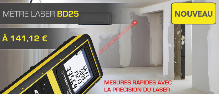 nouveau télémètre laser Trotec BD25 d'une portée de 100 mètres