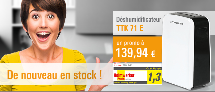 déshumidificateur d'air Trotec pour 50 m² max.