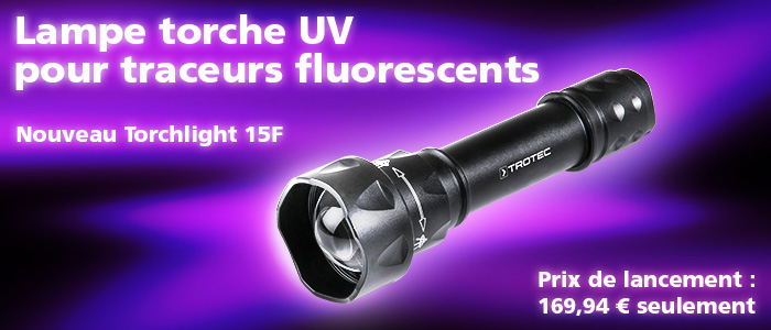 lampe torche ultraviolets pour recherche de fuite au traceur fluorescent