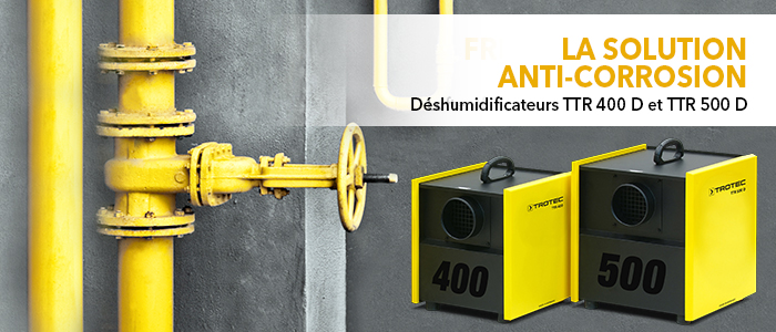 déshumidificateurs d'air Trotec pour installations de distribution de gaz