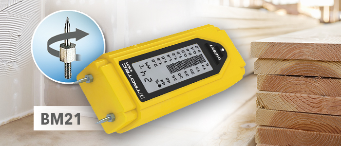 Indicateur d'humidité à pointes BM21 pour bois et matériaux de construction Trotec