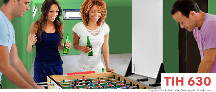 panneau radiant pour salle de jeux