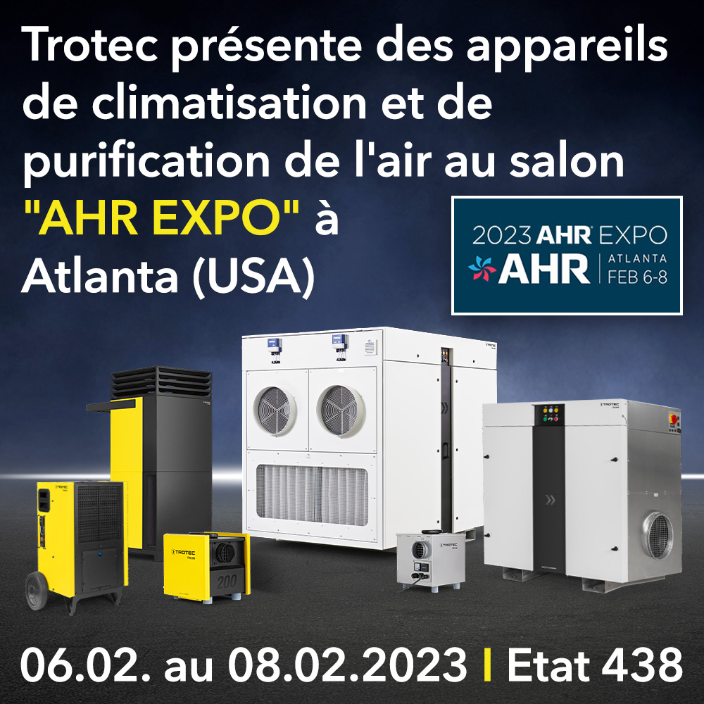Trotec expose des appareils de climatisation et de purification de l’air au salon « AHR EXPO » à Atlanta (USA)