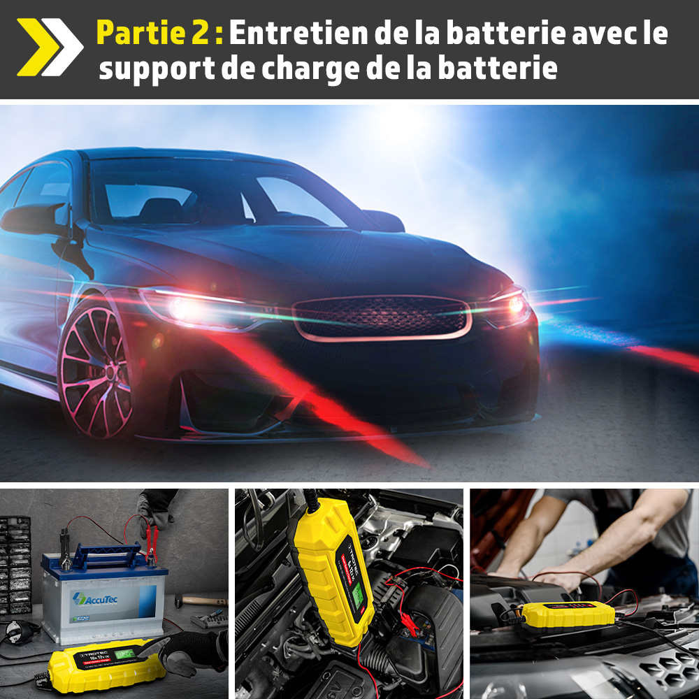 TROTEC Chargeur de batterie PBCS 2A charge de batterie voiture