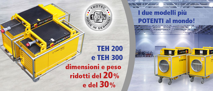 Riscaldatori elettrici TEH 200 e TEH 300