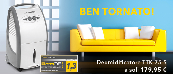 Il deumidificatore TTK 75 S è tornato