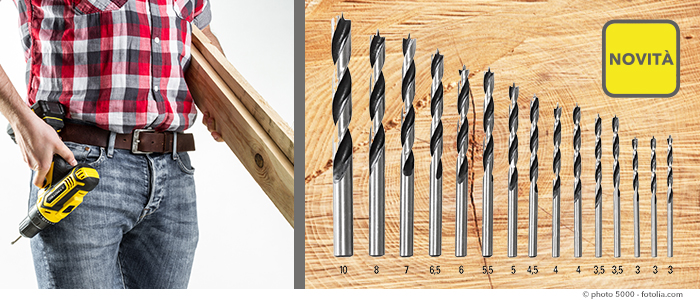 set di punte da trapano per legno da 15 pezzi 