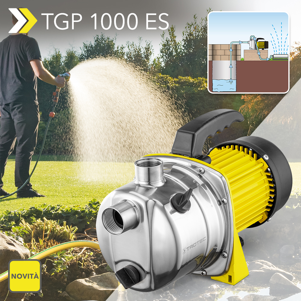NUOVA pompa da giardino TGP 1000 ES – pompa fino a 3.300 litri d