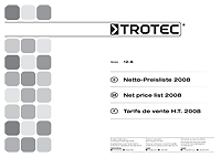 Trotec-Preisliste 11/2008