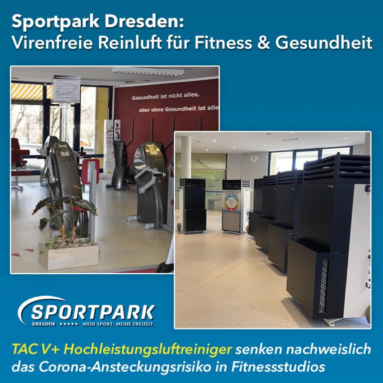 Sportpark Dresden Virenfreie Reinluft für Fitness & Gesundheit