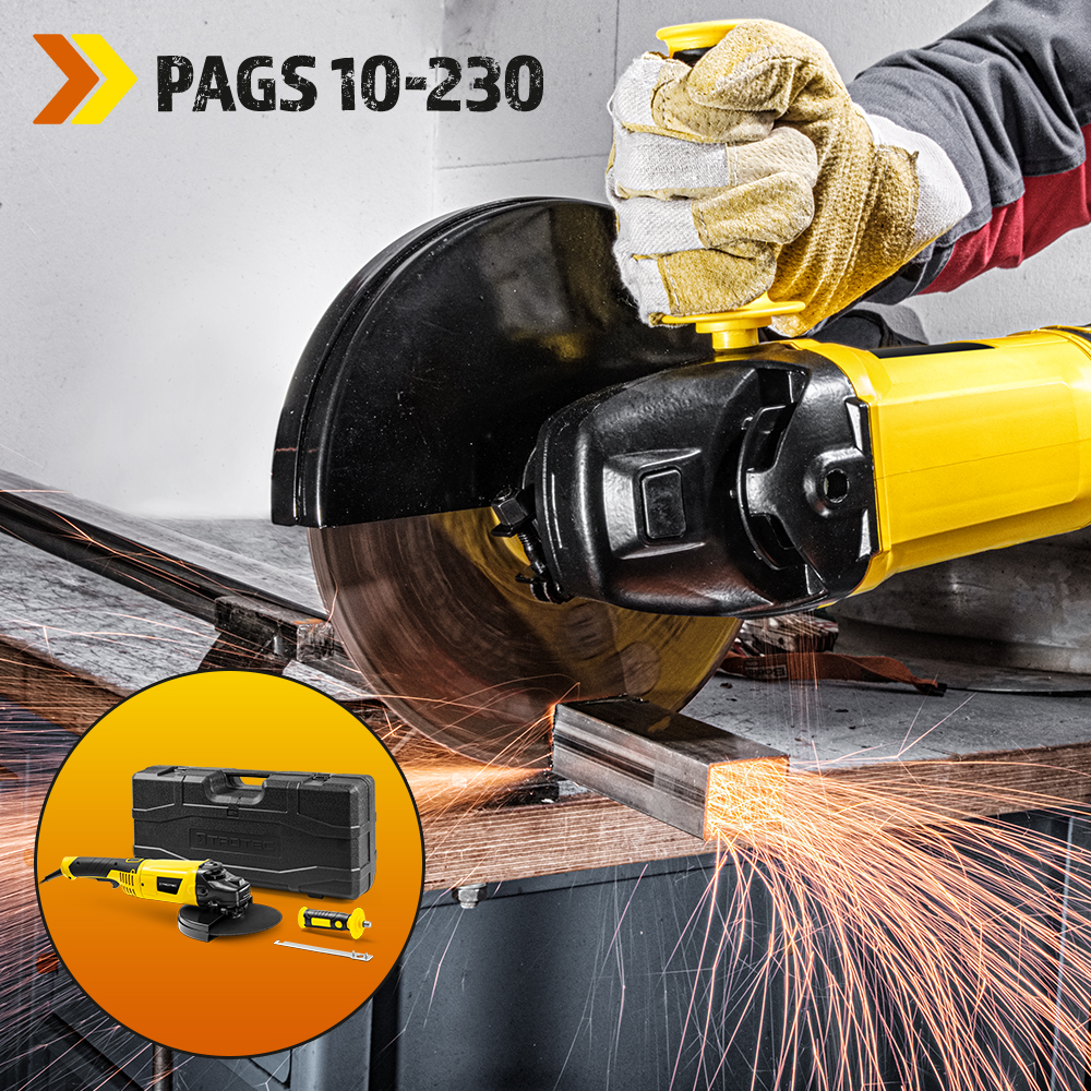 Winkelschleifer PAGS 10-230: leistungsstarkes 2.000-Watt-Kraftpaket für den Handwerker-Profi – wieder verfügbar