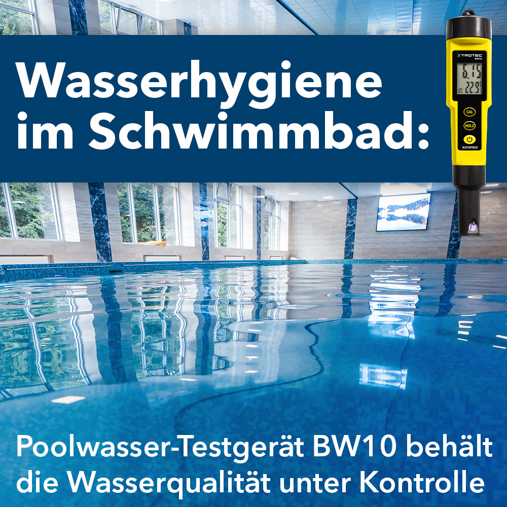 Wasserhygiene im Schwimmbad: Poolwasser-Testgerät BW10 behält die Wasserqualität unter Kontrolle