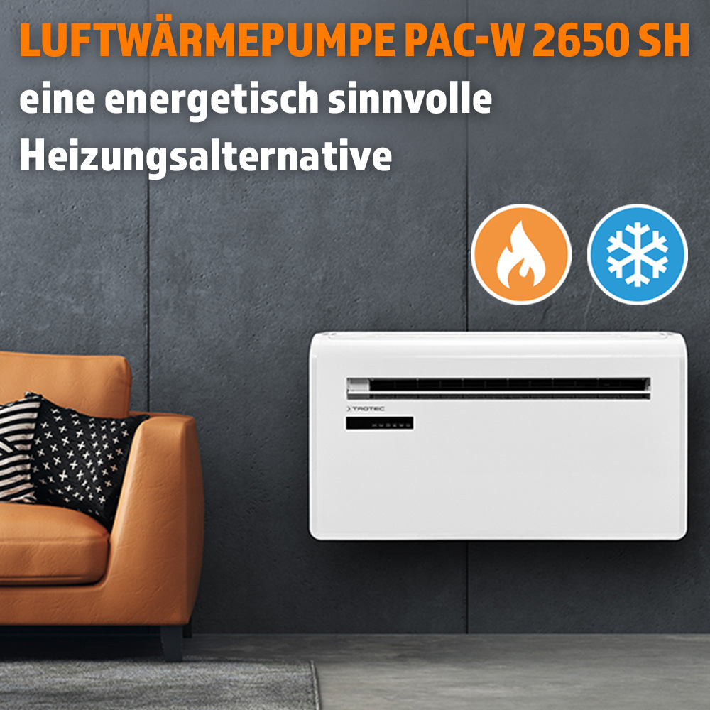 Trotec Luftwärmepumpe PAC-W 2650 SH – eine energetisch sinnvolle Heizungsalternative