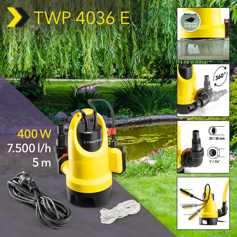 Schmutzwasser-Tauchpumpe TWP 4036 E - TROTEC